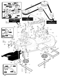 Part Location Diagram of 94061-853 Briggs and Stratton Mower Deck Assembly